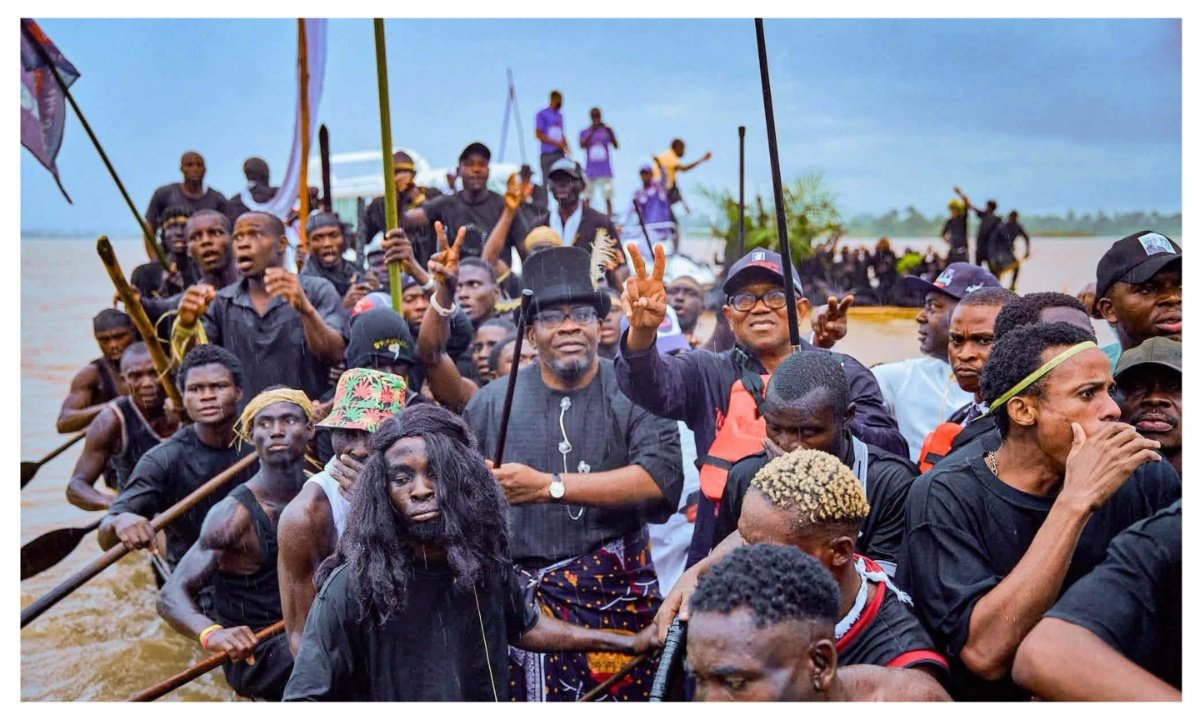 2027: Peter Obi, Dickson Campaign in Bayelsa Creeks With Boat Regatta