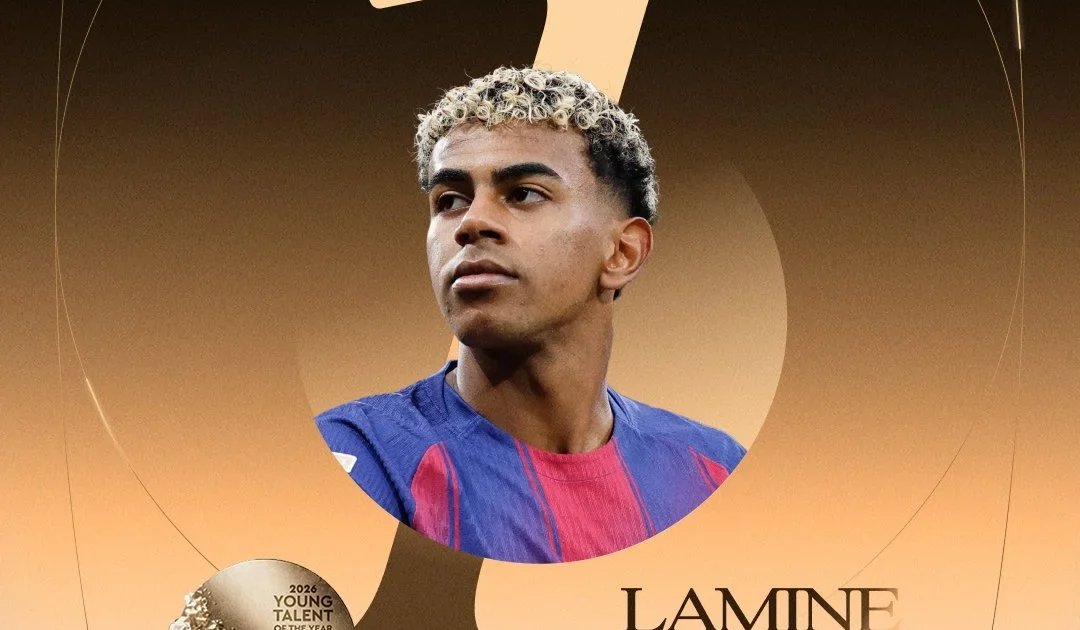Lamine Yamal Wins 2026 Ballon d'Or Young Talent Award