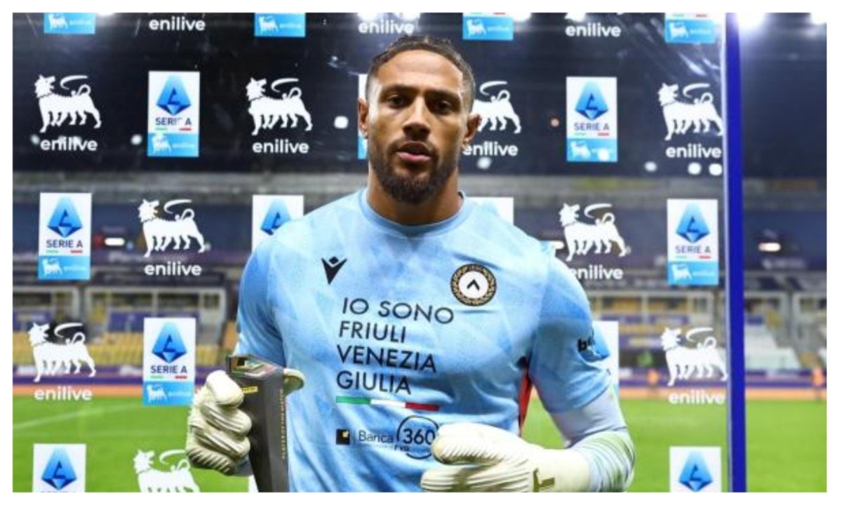 Maduka Okoye Reacts After Crucial Penalty Save in Udinese Draw