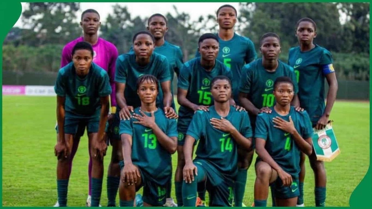 Nigeria under-17 women’s team before the match